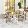 Outsunny Gartentisch Ø118cm, Wetterfest Balkontisch aus Produktbild-Vorschau 2