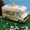 Christbaumschmuck Glas Wohnwagen 11cm weiß / gold Produktbild-Vorschau 6