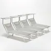 4er Set professionelle Strandliegen aus Aluminium mit Dach Produktbild-Vorschau 1