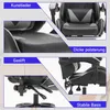 Schwarz-Grau Gaming-Stuhl Ergonomischer Gamer Produktbild-Vorschau 5