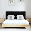 Wand-Kopfteil Schwarz 159,5x3x60 cm Massivholz Kiefer Produktbild-Vorschau 3