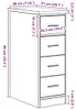 vidaXL Armadio per garage bianco 30x51x85 cm in legno di Anteprima dell’immagine prodotto 8