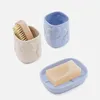 Marimekko Badezimmer Set Seifenschale blau Behälter Produktbild-Vorschau 2
