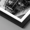 Gerahmtes Poster - Schwarzer Rahmen - Zug Schwarzweiß Rauch Produktbild-Vorschau 2