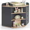 Commode Vicco Aria Antraciet 85 x 90 cm met legplanken en 4 Productafbeelding-voorbeeld 6