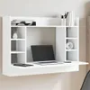vidaXL Biurko ścienne białe 105x48x75 cm materiał Podgląd zdjęcia produktu 2