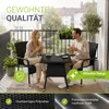 Juskys Polyrattan Gartentisch Yoro eckig - wetterfest 80x80 Produktbild-Vorschau 7