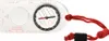 A close-up shot of a clear compass with a red cord attached. Produktbild-Vorschau