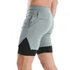 Lixada 2-in-1 Herren Laufshorts mit Handtuchschlaufe Produktbild-Vorschau 2