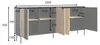 Wohnzimmer Sideboard mit 220 cm Breite in Eiche & schwarz, Produktbild-Vorschau 5