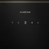 A close-up of a black appliance control panel with gold accents and illuminated icons. Produktbild-Vorschau
