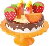 Torta di frutta di compleanno in legno Anteprima dell’immagine prodotto 1