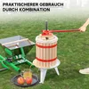 Wiltec Set 18L Obstpresse aus Buchenholz inkl. Presstuch Produktbild-Vorschau 5