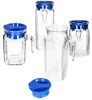 4x KARO & KORA Kühlschrankkrug mit Deckel blau 1L & 0,5L Produktbild-Vorschau 2