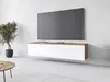 Meuble TV CERIEE 140 – chêne wotan / blanc brillant Voir les images du produit 2