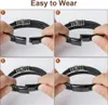 Herren Lederarmband Schwarz geflochten mit Magnetverschluss Produktbild-Vorschau 3