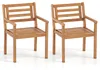 COSTWAY Tuinstoelen, set van 2, houten stoelen met Productafbeelding-voorbeeld 1