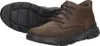 A pair of brown Skechers men's boots are shown from a diagonal angle against a white background. One boot is shown from the side, and the other from the sole. Voir les images du produit