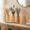 4er Set Vase Orange H14cm Glas Blumenvase Tischdeko Produktbild-Vorschau 1