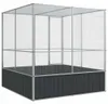 vidaXL Voliere Silbern 211x207x212 cm Stahl Produktbild-Vorschau 3