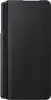 A black flip cover for a smartphone, shown closed. Produktbild-Vorschau