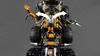 A top-down view of a LEGO vehicle with arrows indicating movement or transformation. Produktbild-Vorschau
