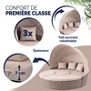 CASARIA® Salon de jardin crème rond 185 cm de diamètre Voir les images du produit 4