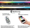 Marketing image showing color options and control methods for a smart light. Náhľad obrázku produktu