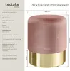 tectake® Sitzhocker mit Stauraum Sarina in Samtoptik Produktbild-Vorschau 7