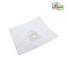 A white vacuum cleaner bag with a gray and yellow connector on a white background. A logo for MisterVac is in the top right corner. Náhled obrázku produktu