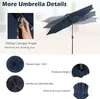 KOMFOTTEU Sonnenschirm 300 cm mit LED, Gartenschirm Produktbild-Vorschau 2