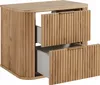A wooden cabinet with two drawers, one of which is partially open. Náhled obrázku produktu