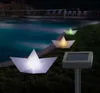 HI Gartenstecker 3 Papierboote Höhe 29cm LED warmweiß 2 Produktbild-Vorschau 5