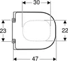 GEBERIT toiletzitting Renova Comfort Square, wit, 572830000 Productafbeelding-voorbeeld 2