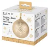 The image shows the packaging of a Christmas ornament speaker. Produktbild-Vorschau