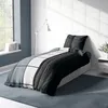 4 teilig Winter Bettwäsche 155x220 cm kariert grau Produktbild-Vorschau 3