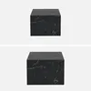 Two identical black marble-look cube tables are shown against a white background. Anteprima dell’immagine prodotto