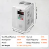 A product shot of a VEVOR frequency converter with dimensions and specifications displayed. Anteprima dell’immagine prodotto