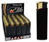 50er Display Elektronik Feuerzeug Schwarz Gold Gummiert Produktbild-Vorschau 1
