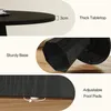 Close-up views of a black round dining table, highlighting its features. Produktbild-Vorschau