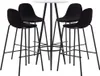 5-tlg. Bar-Set Stoff Schwarz , Esszimmer Design 2024 Produktbild-Vorschau 1