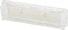 A clear product shot of a transparent name tag holder. Produktbild-Vorschau