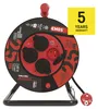 Venkovní prodlužovací kabel na bubnu 25 m / 4 zás. / černý / guma-neopren / 230V / 2,5 mm2 Produktbild-Vorschau