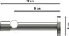 Interdeco Gardinenstange / Vorhangstange Edelstahl-Optik, Produktbild-Vorschau 2