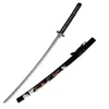 Katana decorativa in bambù, nera, con incisione del drago, Anteprima dell’immagine prodotto 2