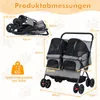 COSTWAY Hundewagen Doppel, Hundebuggy faltbar für 2 Produktbild-Vorschau 3