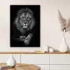 Wanddeko 60x80 cm - Tiere - Löwe - Schwarz - Weiß, Deko Produktbild-Vorschau 6