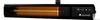 A black infrared heater mounted on a white background. Produktbild-Vorschau