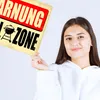 Warnung Grillzone Metallschild XXL mit Grill, Aufschrift Produktbild-Vorschau 3