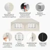 Collage of images showing features of a beige tent. Produktbild-Vorschau